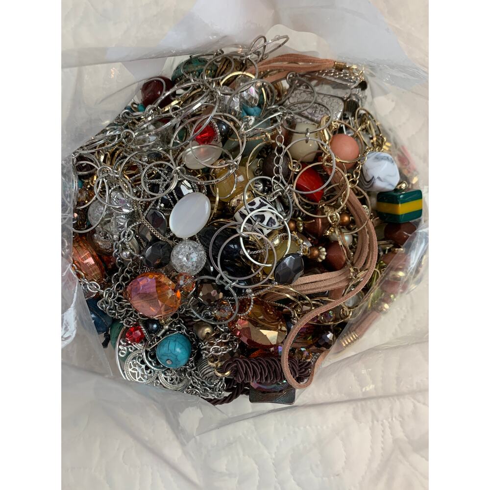 Approximately 4 Pounds Mostly Wearable Costume Jewelry
